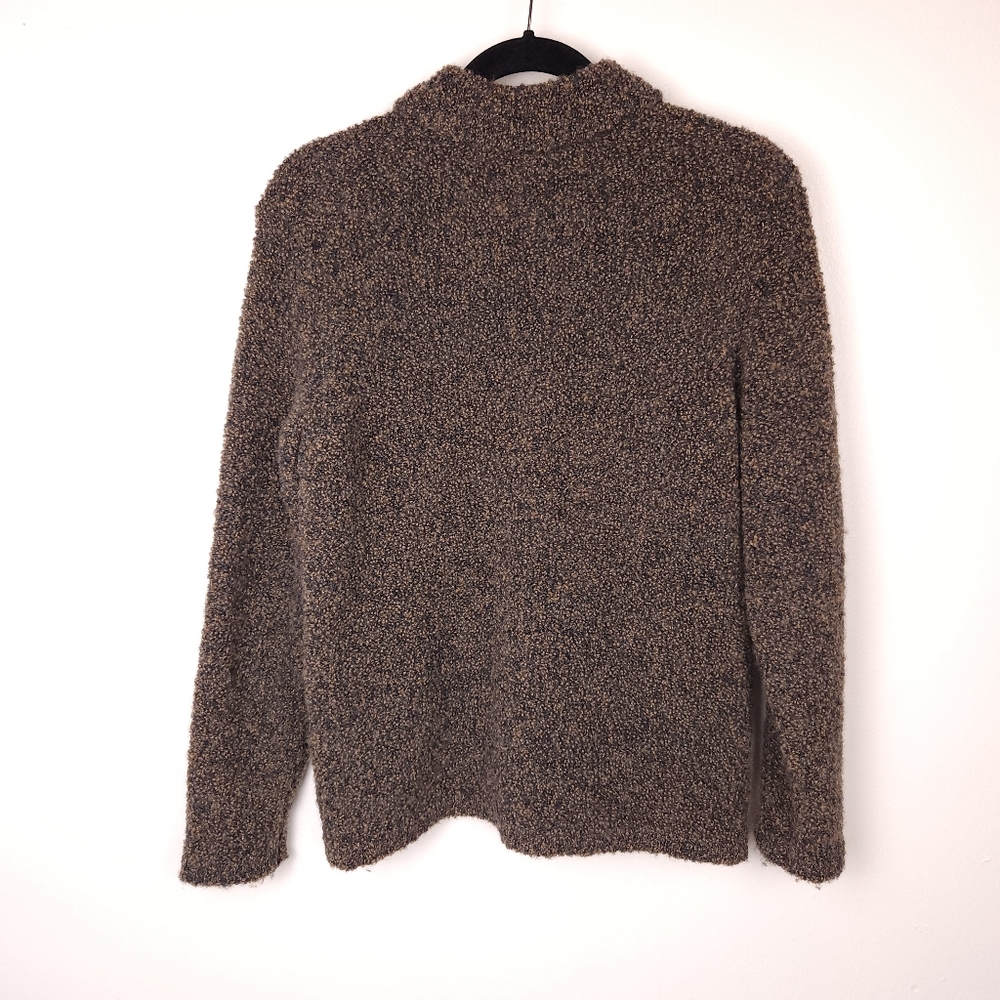Talbots Wool Zipper Closure Cardigan Sweater Made in Italy - Picture 3 of 11